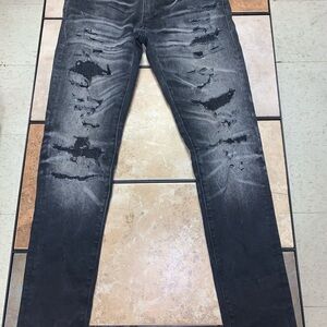 Jordan Craig Charcoal Distressed Skinny Jeans
